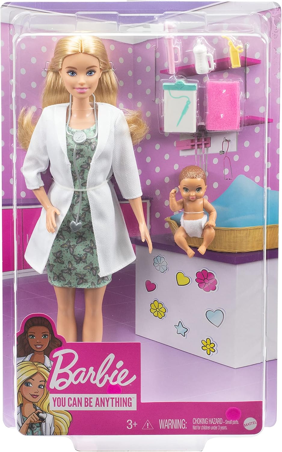 Barbie Baby Doctor Playset ? Blond Doll, Infant & Accessories